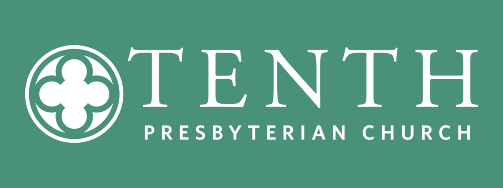 Green band with white left-aligned Tenth logo