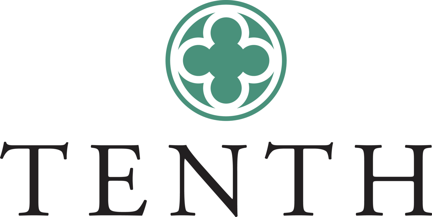 Secondary Tenth logo, centered, full color