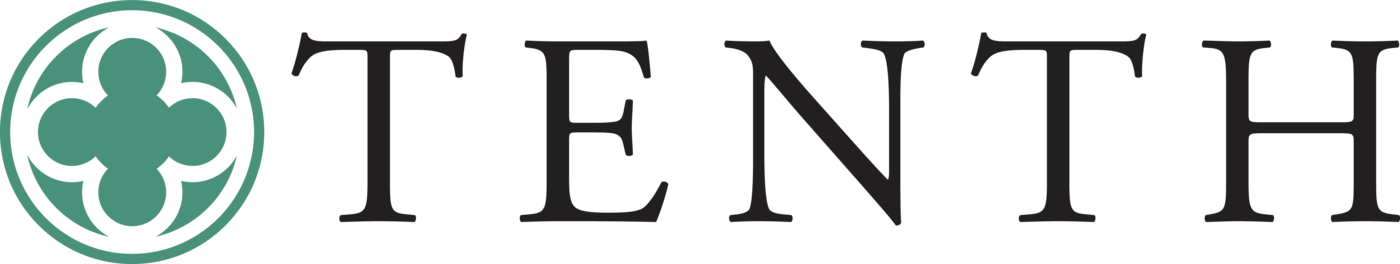 Secondary Tenth logo, left-aligned, full color